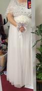 Ever-Pretty US Plus Size Embroidery Short Sleeves Flowy White Wedding Dress Review