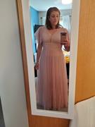 Ever-Pretty US Plus Size Romantic V Neck Tulle Evening Dress with Ruffle Sleeves Review