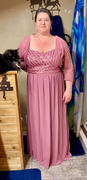 Ever-Pretty US Plus Size Striped Sequin Sweetheart Floor-Length Evening Dress Review