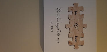 Personalised Puzzle You Complete Me Couple Plaque