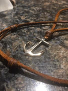 Maritime Supply Co Brass or Sterling Silver Anchor Necklace - Kodiak Leather Cord Review