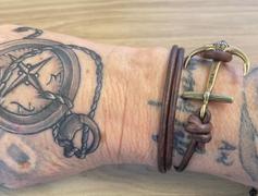 Maritime Supply Co Anchor Bracelet - Choose Your Leather Cord, Brass or Sterling Silver Anchor Review
