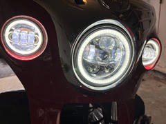 Eagle Lights Eagle Lights 7 LED Headlight and 4.5 LED Passing Light Kit with Halo Rings for Harley & Indian Motorcycles - Generation III / Chrome / Halo Ring Review