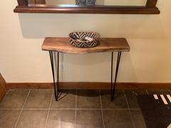 Artisan Born Live Edge Walnut Wall Mounted Console table with Hairpin Legs Review