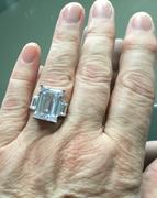 Metal Masters Co. Women's Kim Kardashian Sterling Silver 9Ct. Engagement Wedding Ring Emerald-Cut Cubic Zirconia Review