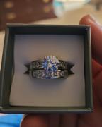 Metal Masters Co. Women's Sterling Silver Bridal Set 2ct. Engagement Wedding Ring Round Princess-Cut Cubic Zirconia Review