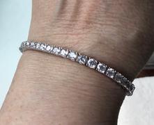 Metal Masters Co. Sterling Silver Round Cubic Zirconia Eternity Tennis Bracelet, 10 TCW 4mm 7.25 Review