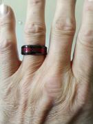 Metal Masters Co. Men's Dragon Tungsten Ring Wedding Band Black Red Carbon Fiber Comfort-Fit 8MM Review