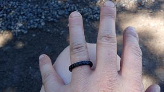 Metal Masters Co. Women's 3MM 1.75Ct Black Titanium Eternity Engagement Band Wedding Ring Black Pave Set CZ Review