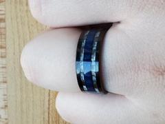 Metal Masters Co. Mens Tungsten Wedding Band Ring Carbon Fiber Blue Wood Inlay 9MM Comfort-Fit Review