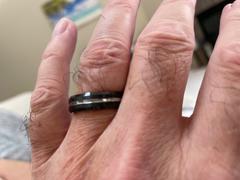 Metal Masters Co. Mens Tungsten Wedding Band Black Ring Silver Two-Tone Grooved Center 6MM 5-13 Review