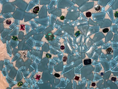 Tile Club Diamond Blue Glass Pebble Mosaic Tile Review