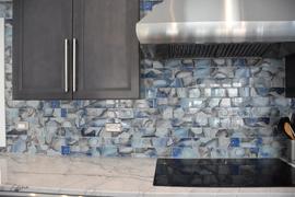 Tile Club 3 x 12 Agate Crystal Blue Geode Glass Tile Review