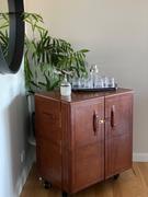 Notbrand Benedict Bar Cabinet Cart Tan Leather Review