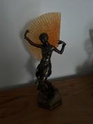 Notbrand Veronese Art Deco Lady Holding Yellow Fan Cold Cast Bronze Figurine Review