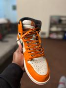 Angelus Direct  Orange Luxury Leather Laces - Gunmetal Plated Review