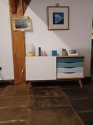 housecosy Dakota sideboard, solid oak and ocean blue Review