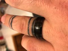 HappyLaulea Black Tungsten Carbide Brush Center Finish Ring - 8mm, Dome Shape, Comfort Fitment Review