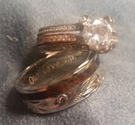HappyLaulea Sterling Silver Hand Engraved Ring with Offset Hawaiian Koa Wood Inlay Review