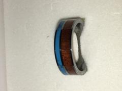 HappyLaulea Tungsten Carbide Ring with Koa Wood & Turquoise Inlay Review