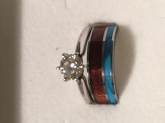 HappyLaulea Tungsten Carbide Ring with Koa Wood & Turquoise Inlay Review