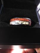 HappyLaulea Tungsten Carbide Ring with Camo & Koa Wood inlay, 8mm, Dome Shape, Comfort Fitment Review