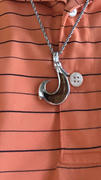 HappyLaulea 925 Sterling Silver Fish Hook Pendant with Koa Wood Inlay Review