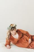 Baltic Born Jada Ribbed Velvet Wrap Dress | Copper Review