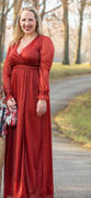 Baltic Born Carmen Shimmer Maxi Dress | Rust Review