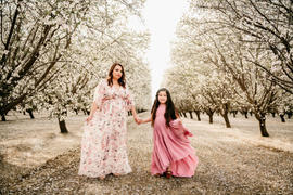 Baltic Born Luca Jacquard Kimono Maxi Dress | Cherry Blossom Floral Review