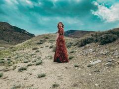 Baltic Born Danielle Embossed Velvet Maxi Dress | Bronze Review