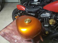 Lowbrow Customs Domed Screw-In Gas Cap for Harley-Davidson 1996 & later - Brass Review