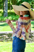 YES AND Agnes Drape Cardigan Multi Tie Dye Review