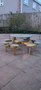 Mid Ulster Garden Centre Alexander Rose Pine Gleneagles Round Wooden Picnic Table 1.88m Review