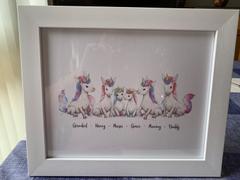 Pawprint Illustration Your Unicorn Family! Unicorn Family Custom Names Print | Nursery Wall Art Review