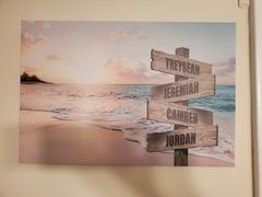 Designed By Memories Oceanfront Name Signs Canvas Art Review