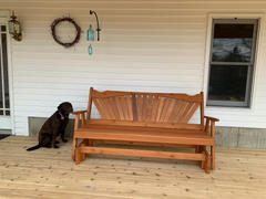 ThePorchSwingCompany.com A&L Furniture Co. Fanback Red Cedar Porch Glider Review