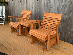ThePorchSwingCompany.com Treasure State Amish Co. Classic 3pc. Red Cedar Glider Chair Set Review