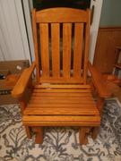 ThePorchSwingCompany.com Centerville Amish Heavy Duty 600 Lb High Back Mission Treated Glider Chair Review