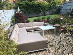 Alexander Francis Minimo Sunbrella Fabric Large Garden Corner Sofa White Metal Frame Review