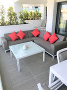 Alexander Francis Minimo Sunbrella Fabric Garden Corner Sofa - White Metal Frame Review