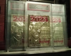 Proud Patriots 2024 Trump For President - 23K Gold Sculpted Trading Card (Graded Gem Mint 10) + BONUS COIN Review