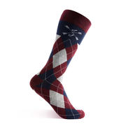 Southern Scholar The Highlands - Navy, Cranberry, and Grey Argyle Sock | NMP Review
