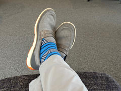 Southern Scholar The Darley Parks - A Sky Blue Sock with Navy and White Stripes | NMP Review