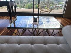 Interior Secrets Tafari 1.2m Coffee Table - Glass Top - Brushed Gold Base Review