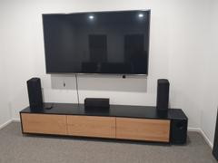 Interior Secrets Letty 2.3m Wooden Entertainment Unit - Black with Natural Drawers Review