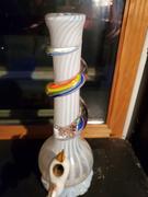 SMOKEA® Noble Glass Small Rainbow Wrapped Soft Glass Bong Review
