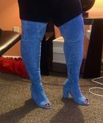 Boutique E L E V E N F I V E Myra Over the Knee Boots Suede - Blue Review