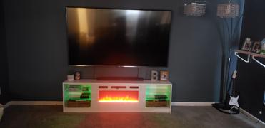 Meble Furniture Boston WH01 Electric Fireplace 79 TV Stand Review