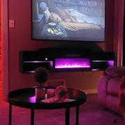 Meble Furniture Lima BL-EF Floating Fireplace TV Stand Review